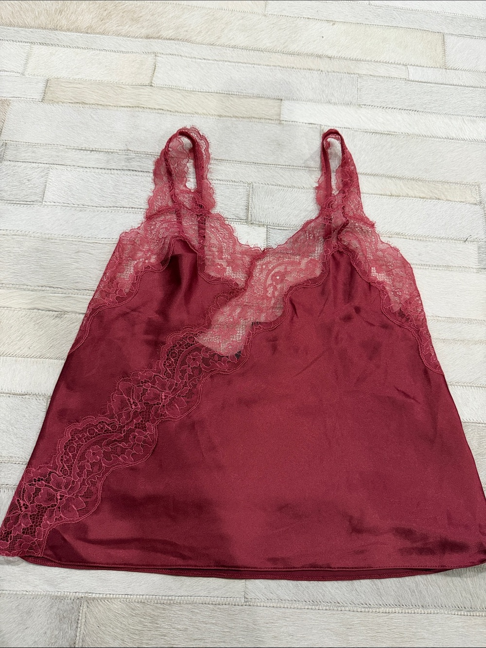 Victoria’s Secret Women's Lace Trim Satin Cami